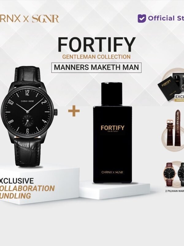 Jam Tangan & Parfum Fortify by CHRNX x SGNR - Fullblack