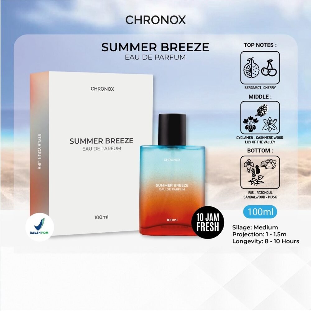 Chronox - Parfum Unisex Tahan Lama - Summer Breeze Original Eau de Parfum - Gambar 4