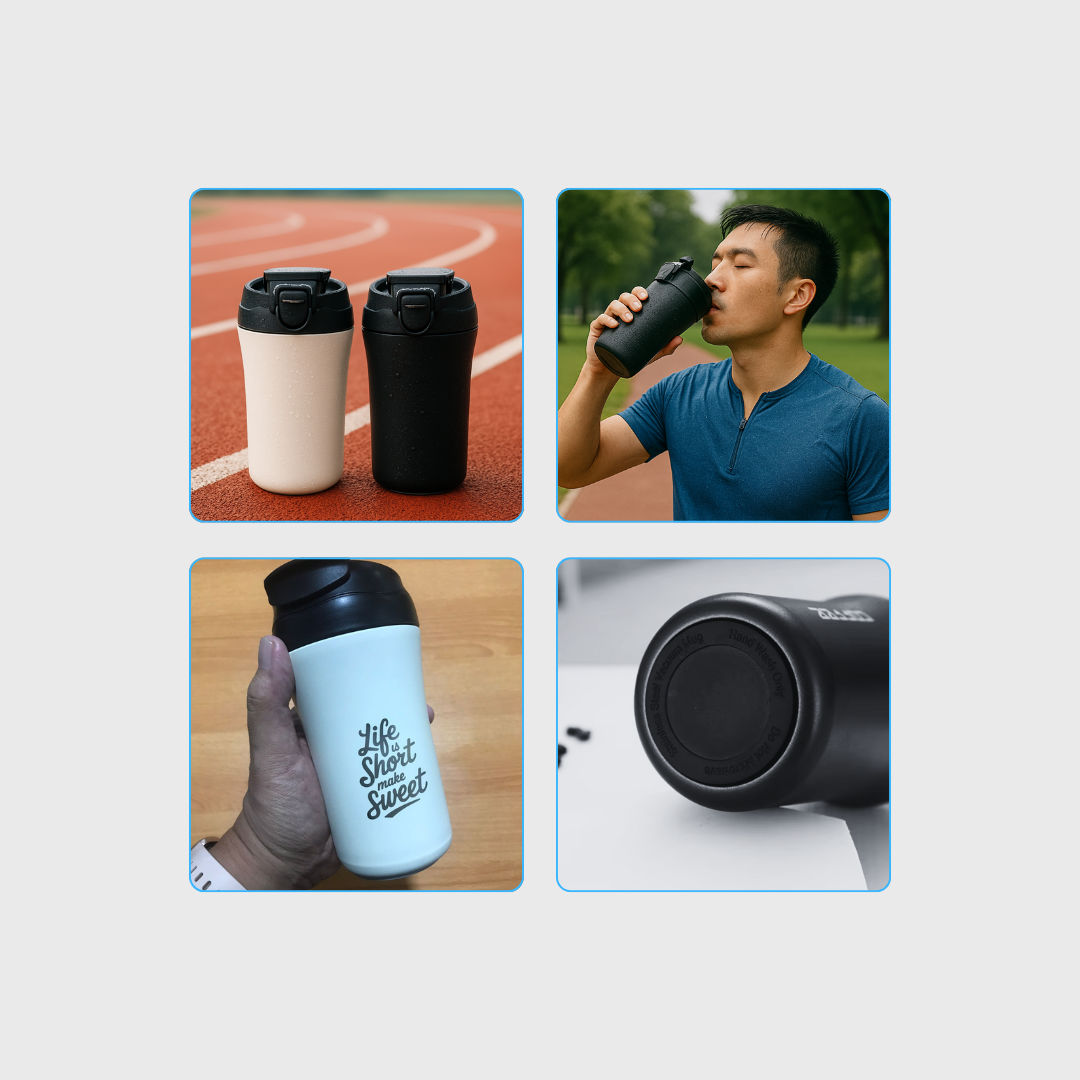 CHRONOX - MOTION Tumbler 400ml - Botol Minum Stainless Steel Double Wall Insulated - Gambar 2