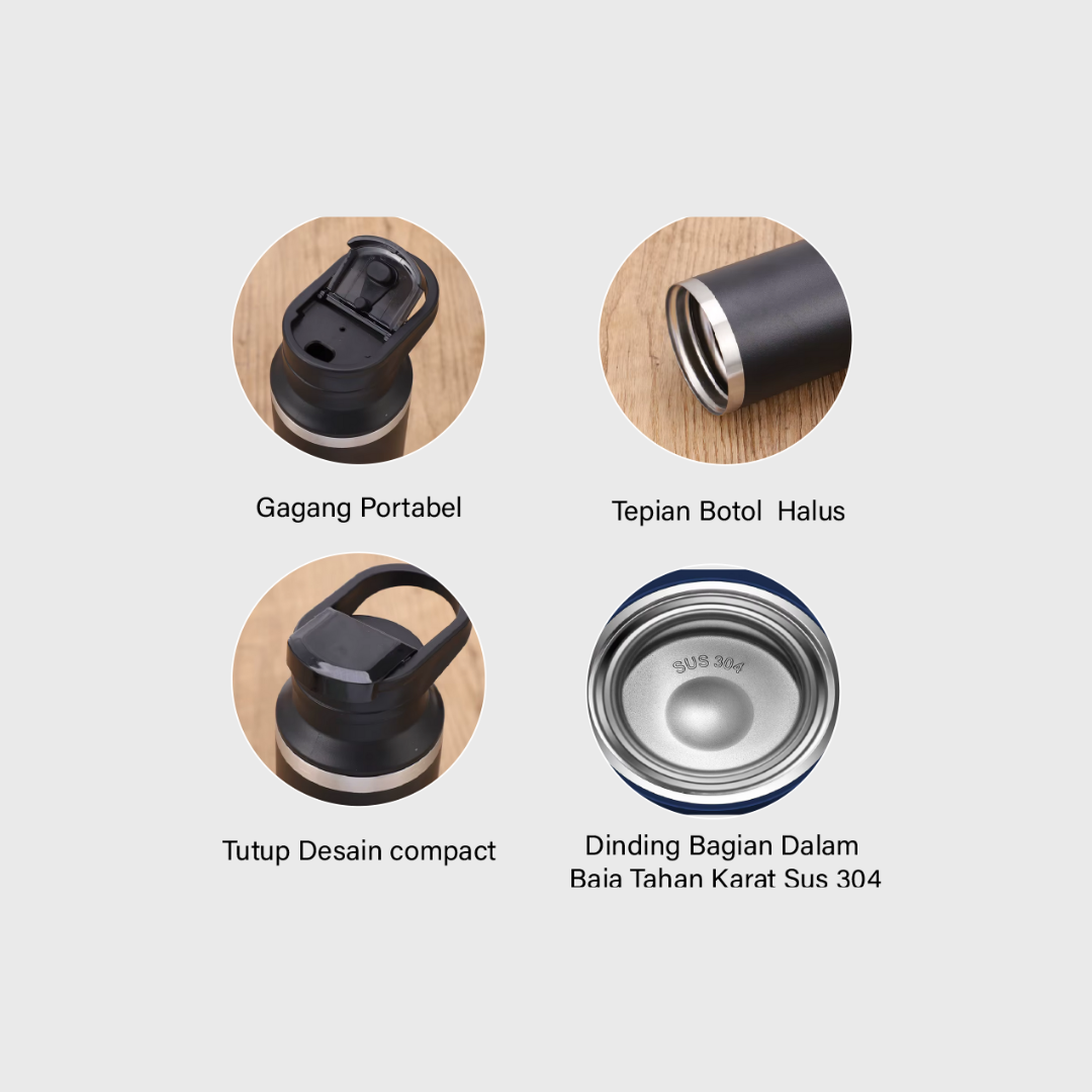 CHRONOX -TERRA Tumbler 450ml - Botol Minum Stainless Steel Double Wall Insulated - Gambar 5