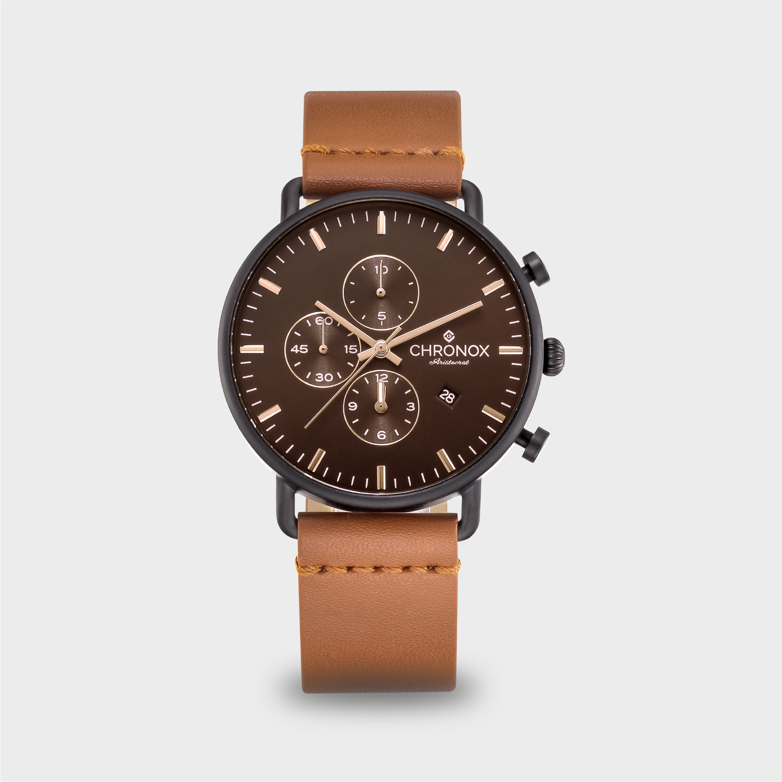 CHRONOX Jam Tangan Pria Kulit Analog - CX1008 GROOVY - Gambar 2