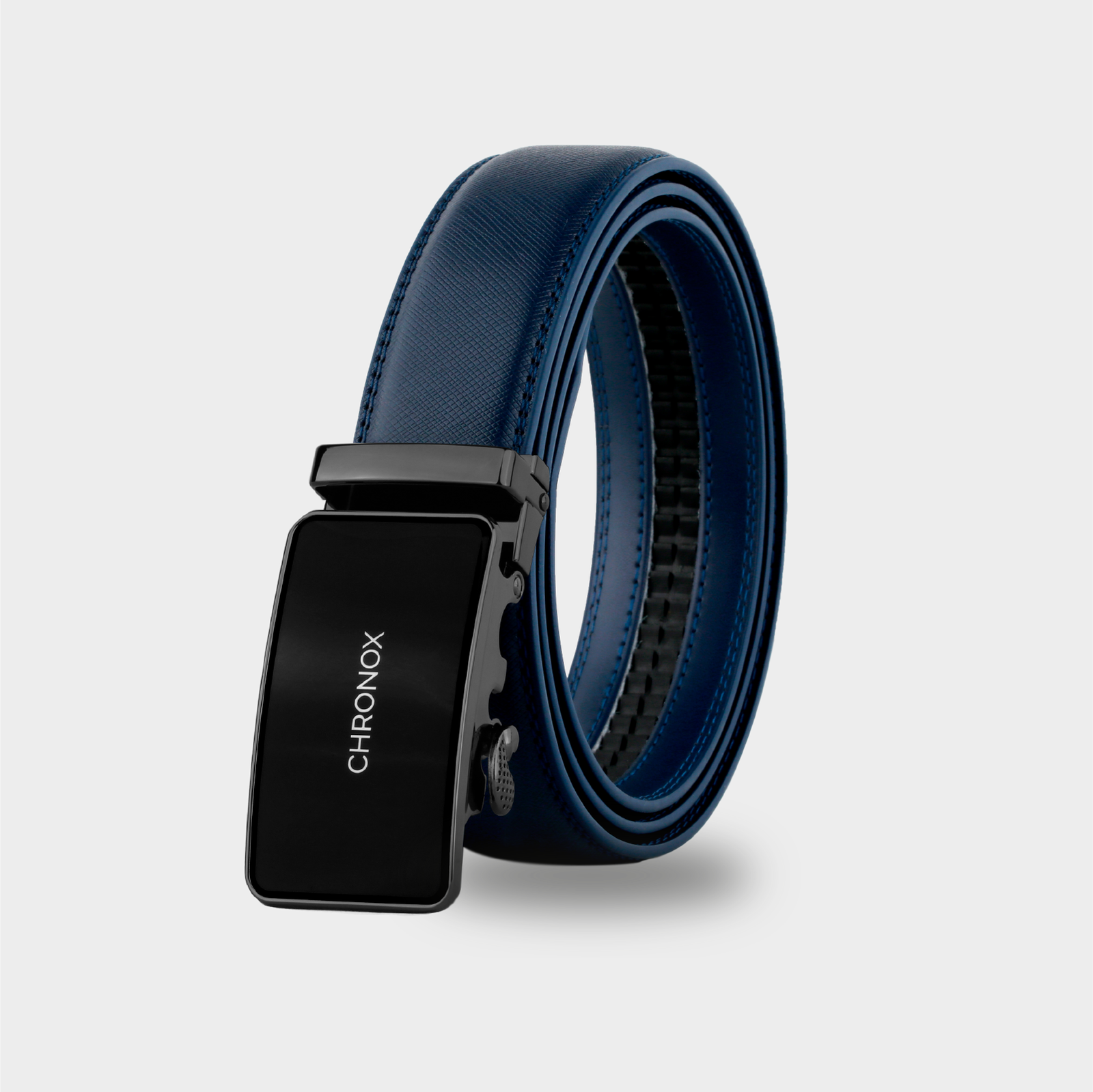 CHRONOX Gesper Kulit Saffiano Pria Wanita Ikat Pinggang Luxury - Gambar 2