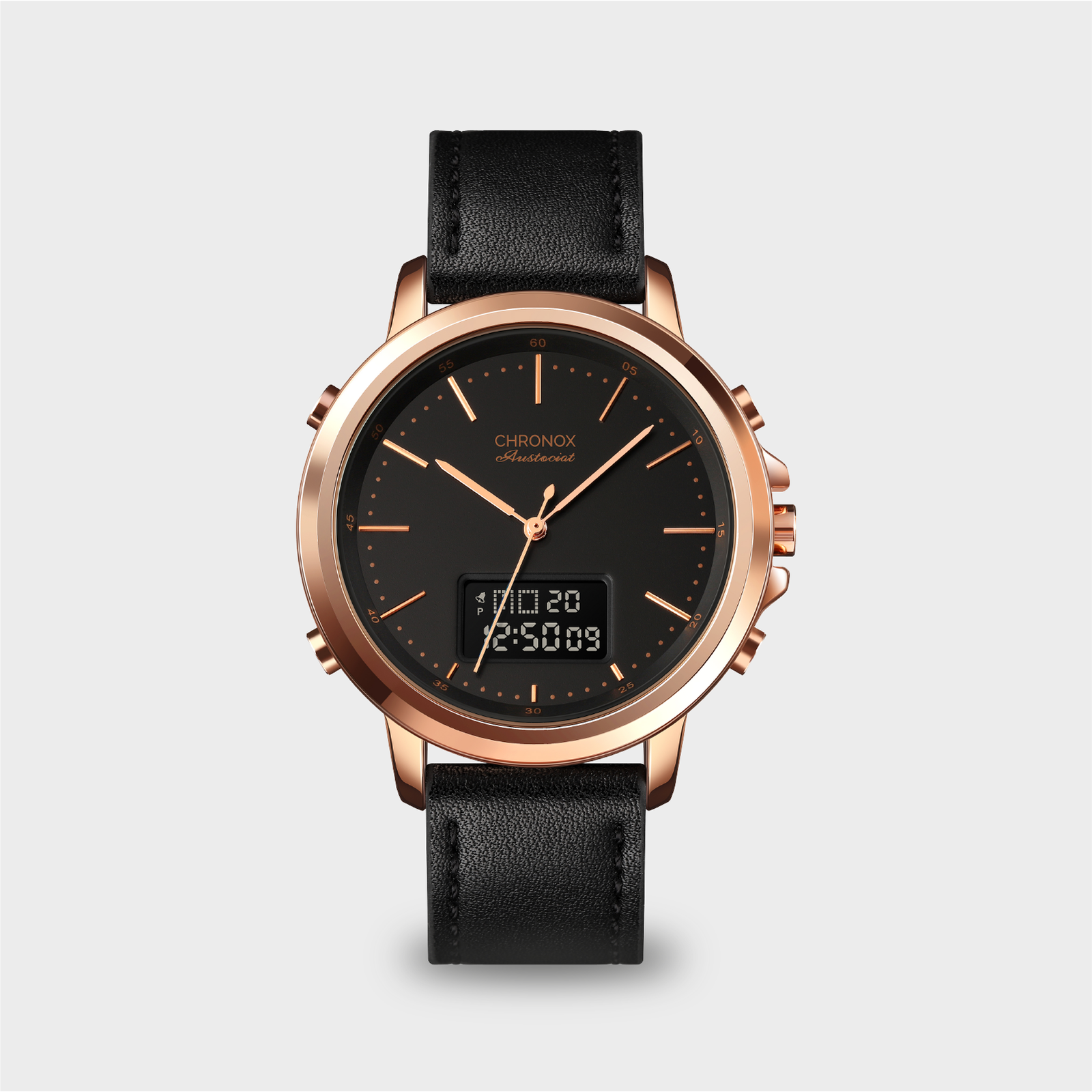 CHRONOX Jam Tangan Pria Kulit Analog Digital - CX1012 ABSOLUTE [Baca Deskripsi] - Gambar 3